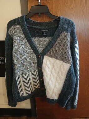 CHRISTIAN LACROIX knit patchwork cardigan